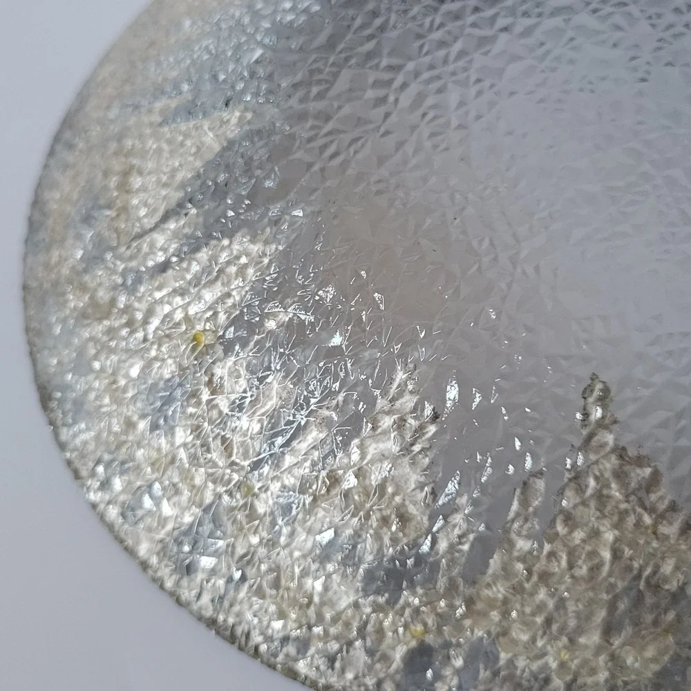 Dorothy Thorpe Vintage 60s MCM Silver Atomic Splash Round Bowl 7